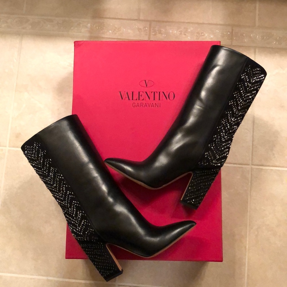 Valentino fancy leather boots
